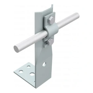 Soporte angular con placa h=8cm galvanizado electrolítico