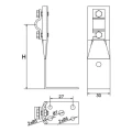 Soporte angular con placa h=8cm galvanizado electrolítico 000-146 (2)