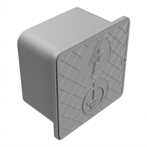 Caja de control de pared 150x150x100mm de plástico gris 000-173 (1)