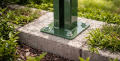 Base de poste de valla 60x40 verde RAL 6005 galvanizada 000-155 (3)