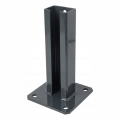 Base para poste de valla 60x40 antracita RAL 7016 galvanizada 000-152 (1)
