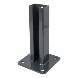 Base de poste de valla 60x40 mm antracita RAL 7016 galvanizada