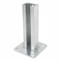 Base para poste de valla 60x40 galvanizada