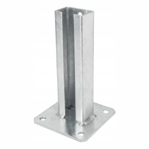 Base para poste de valla 60x40 galvanizada