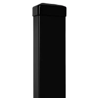 Poste de valla 60x40x1,2 mm, longitud 2,0 m, negro RAL 9005