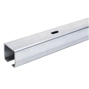 Carril para puerta corredera 68x68x3,5 mm de longitud 6 m - semiabierto, galvanizado