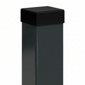 Poste de valla 100x100x3 mm, longitud 2,2 m, grafito RAL 7016
