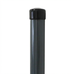 Poste de valla Fi 42,4x1,2, longitud 2,3 m, grafito RAL 7016