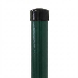 Poste de valla Fi 48,3x1,5, longitud 2,3 m, verde RAL 6005