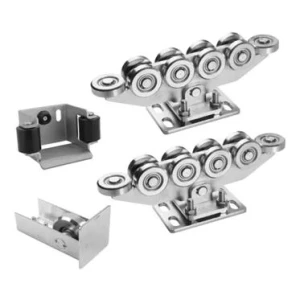 Paquete de carros 80 (10 ruedas) + accesorios KIT para puertas correderas autoportantes