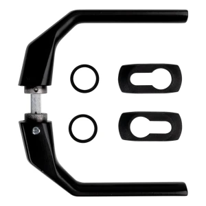 Manilla de acero negra 125×80 mm