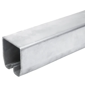 Carril para puertas colgantes 50x46x2,0 mm, longitud 2,9 m, galvanizado