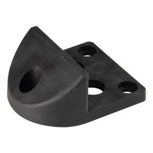 Tope de puerta de acero con tope de goma – para atornillar, 130x150/H65 mm