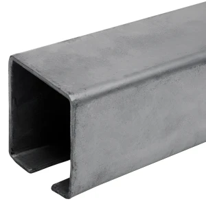 Perfil en C carril para puertas correderas autoportantes 80x80x27,5x5 mm 6000 mm