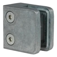 Soporte para vidrio 45x45x26 mm, vidrio 6-10,76 mm, zamak, sistema plano, en bruto