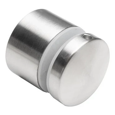 Soporte puntual para vidrio fi 50/30/M10x45, vidrio 8-21,52 mm, AISI 304, sistema plano, satinado 000-262 (1)