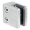 Soporte para vidrio 45x45x26 mm, vidrio 6-10,76 mm, AISI 304, sistema plano, satinado 000-260 (1)