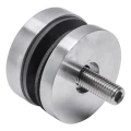 Soporte puntual para vidrio fi 50/8/M10x50, vidrio 8-17,52 mm, AISI 304, sistema plano, satinado 000-266 (2)
