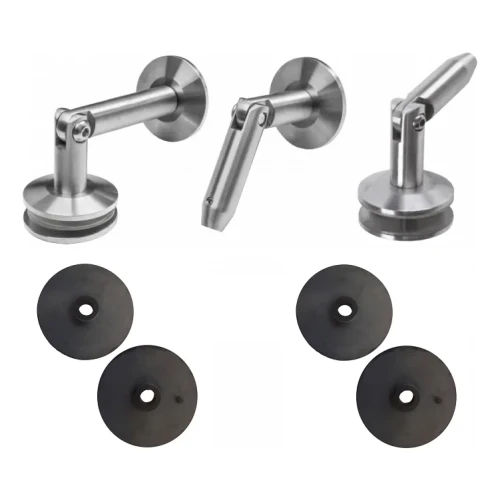 Sistema de marquesinas de vidrio M12, 3 elementos, para tirante fi 12mm, vidrio 8-17,52mm (aisi304, universal, satén) (10) 000-285 (1)
