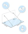 Sistema de marquesinas de vidrio M12, 3 elementos, para tirante fi 12mm, vidrio 8-17,52mm (aisi304, universal, satén) (10) 000-285 (4)