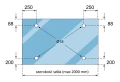Sistema de marquesinas de vidrio M12, 3 elementos, para tirante fi 12mm, vidrio 8-17,52mm (aisi304, universal, satén) (10) 000-285 (5)