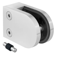 Soporte para vidrio 50x40x26 mm. pin, vidrio 6-10,76 mm, AISI 304, sistema plano, satinado