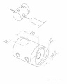 Soporte pasante para barra/tubo fi 12 mm. sistema para tubo 42,4 mm, AISI 304 satinado 000-290 (2)