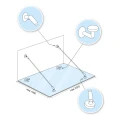 Sistema de marquesinas de vidrio M10 tensor de 3 elementos fi 10 mm vidrio 8-17,52 mm AISI 304 satinado 000-261 (4)
