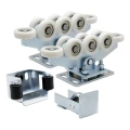 Paquete de carros 80 (8 ruedas. ruedas de nylon) KIT para puertas correderas con accesorios 000-305 (1)
