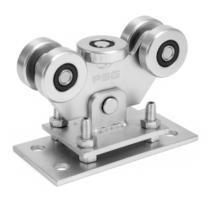 Carro rodante 60 de 5 ruedas de acero para puertas correderas autoportantes