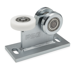 Carro rodante 80 3 ruedas de acero y plástico para puertas colgantes