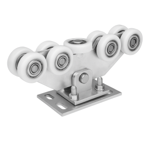 Carro rodante 80 de 9 ruedas de plástico para puerta corredera