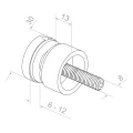 Soporte puntual para vidrio fi 30/13/M8x40 vidrio 6-12 mm AISI 304 sistema plano satinado 000-295 (2)