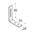 Escuadra con regulación KR 1 75x65x20x3,0 zinc galvánico dorado 000-345 (3)