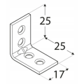 Escuadra conector de montaje KW 1 25x25x17x1,5 mm galvanizado 000-346 (3)