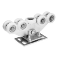 Paquete de carros para puerta corredera: 2× carro (9 rodillos, plástico) + accesorios 000-252 (2)