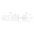 Paquete de carros para puerta corredera: 2× carro (9 rodillos, plástico) + accesorios 000-252 (6)