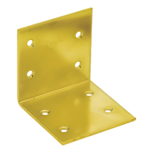 Escuadra ancha KS 3 60x60x60x2,0 galvanizado dorado