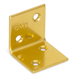 Escuadra ancha KS 1 30x30x30x1,5 galvanizado dorado