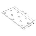 Placa perforada conector plano PP 2 40x100x2,0 000-359 (3)