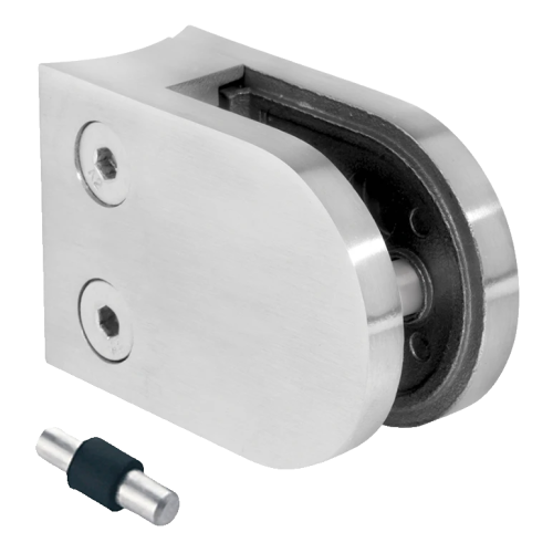 Soporte para vidrio 50x40x26 mm con pin, vidrio 6-10,76 mm, AISI 304, sistema 42,4, brillo 000-264 (1)