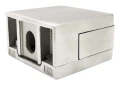 Soporte para vidrio 45x45x26 mm con pasador pin vidrio 6–10,76 mm AISI 304 sistema plano satinado 000-268 (3)