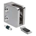 Soporte para vidrio 45x45x26 mm con pasador pin vidrio 6–10,76 mm AISI 304 sistema plano satinado 000-268 (4)