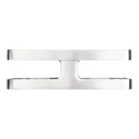 Soporte para vidrio 180° 95x45x30 mm con pasador vidrio 6-12,76 mm, AISI 304, satinado