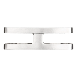 Soporte para vidrio 180° 95x45x30 mm con pasador vidrio 6-12,76 mm, AISI 304, satinado