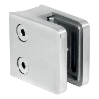 Soporte para vidrio 6-10,76 mm 45x45x26 mm AISI 316, sistema 42,4 mm satinado
