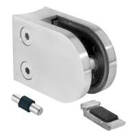Soporte para vidrio 6-12,76 mm consola y pin 63x45x30 mm AISI 304 sistema 42,4 mm satinado