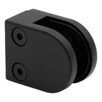 Soporte para vidrio 6-10,76 mm 50x40x26 mm pin zamak pintado sistema plano negro