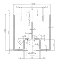 Perfil de aluminio 221cm 40x40 para tornillos de martillo PV-01-08 (3)