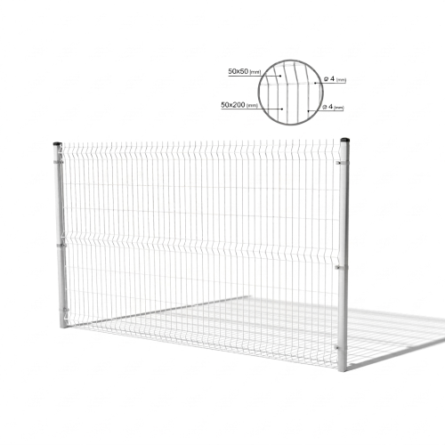 Paneles de valla 3D 1230x2500 mm alambre 4 mm 51 alambres grafito RAL 7016 (50 uds.) 000-486 (1)